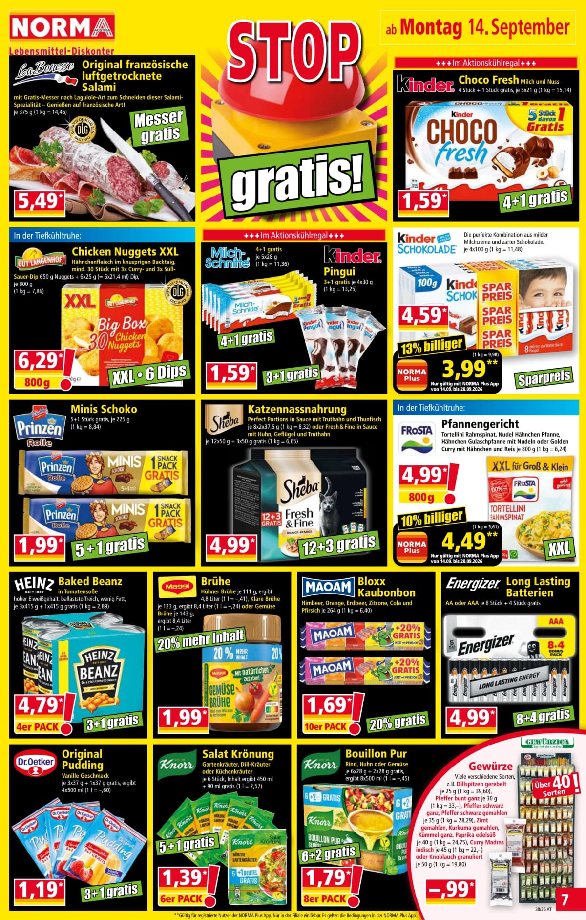 Seite 7 des Norma Flugblatts – Aktuelle Angebote ab 08.09.2026.