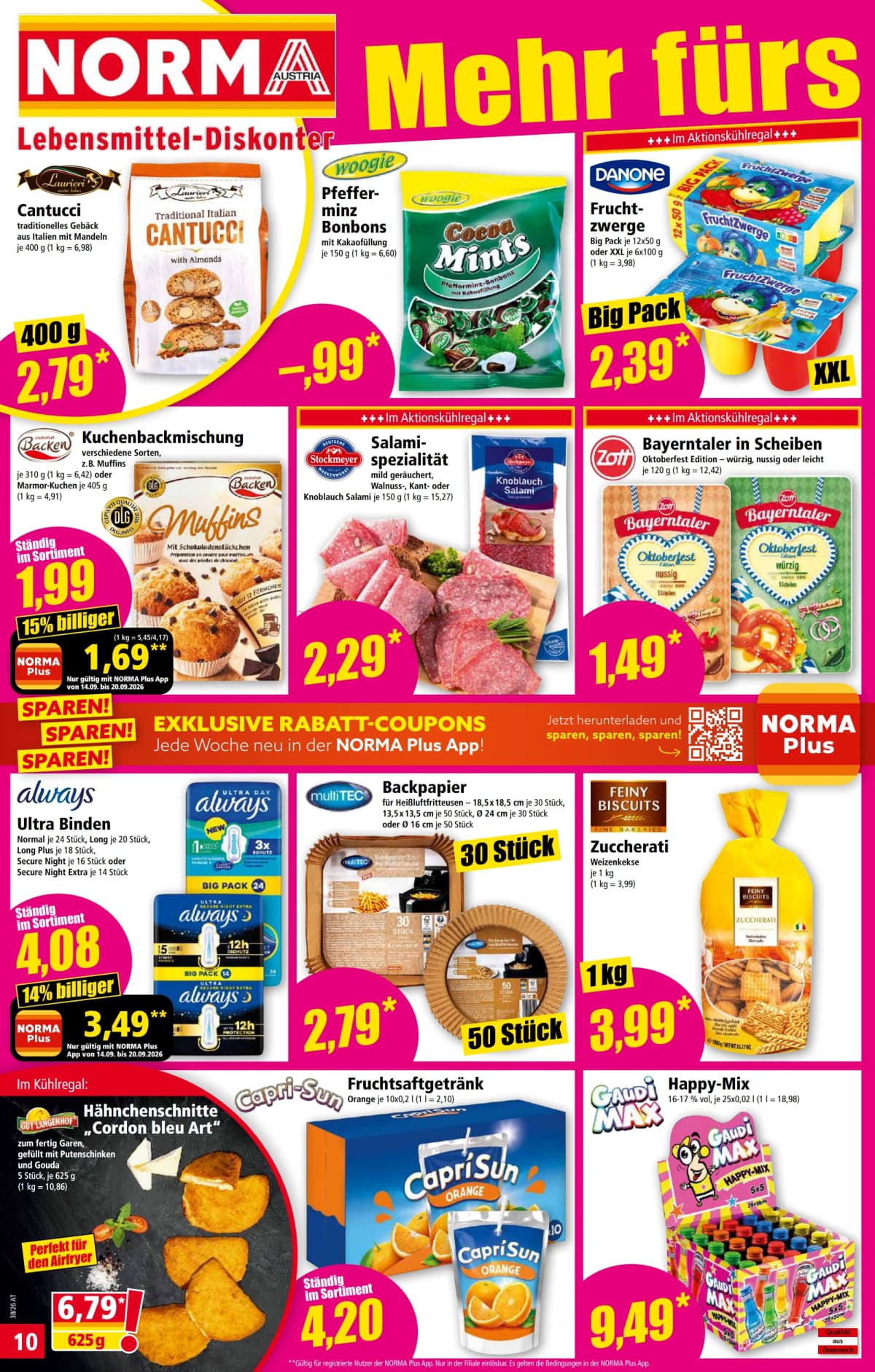 Seite 10 des Norma Flugblatts – Aktuelle Angebote ab 08.09.2026.