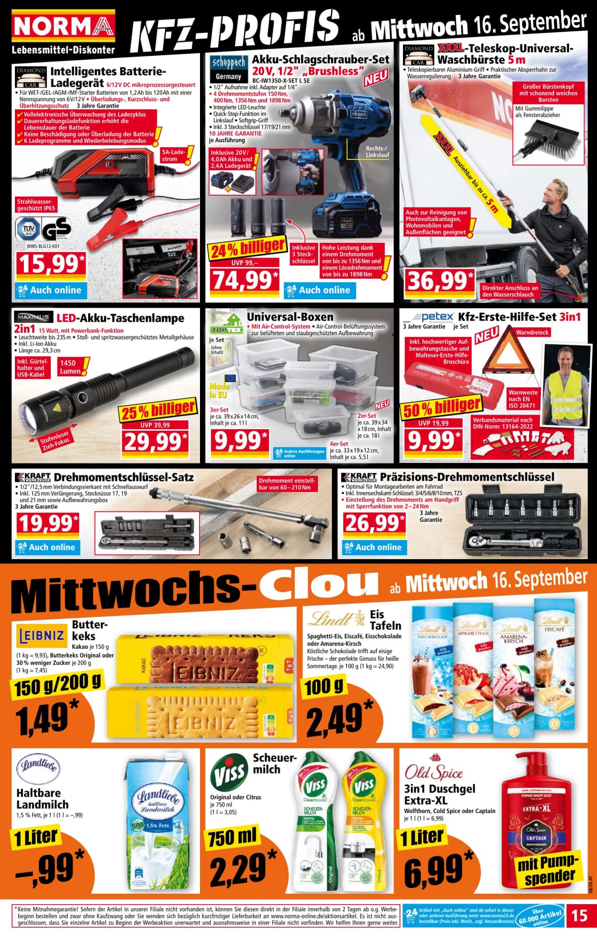 Seite 15 des Norma Flugblatts – Aktuelle Angebote ab 08.09.2026.