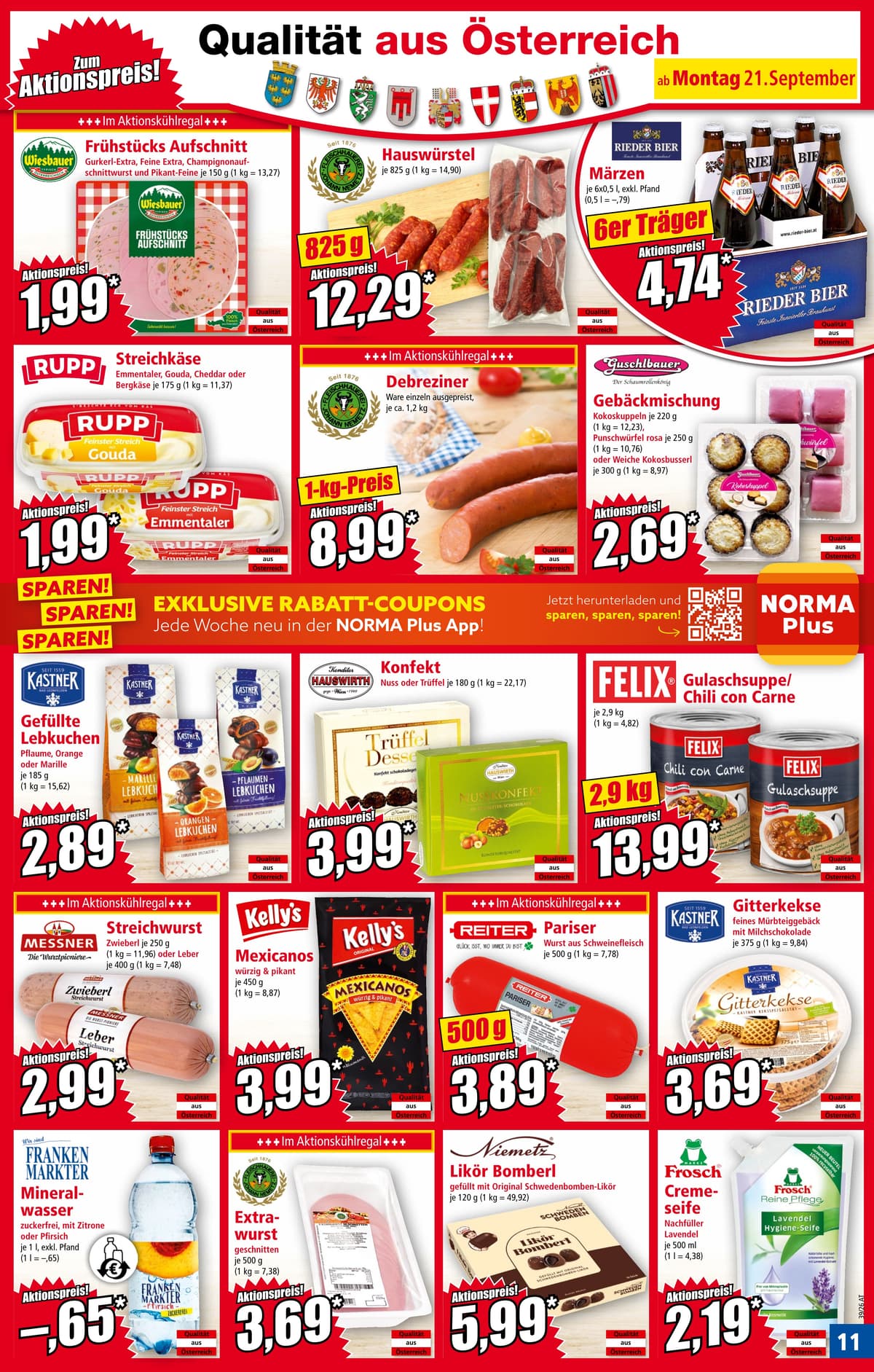 Seite 11 des Norma Flugblatts – Aktuelle Angebote