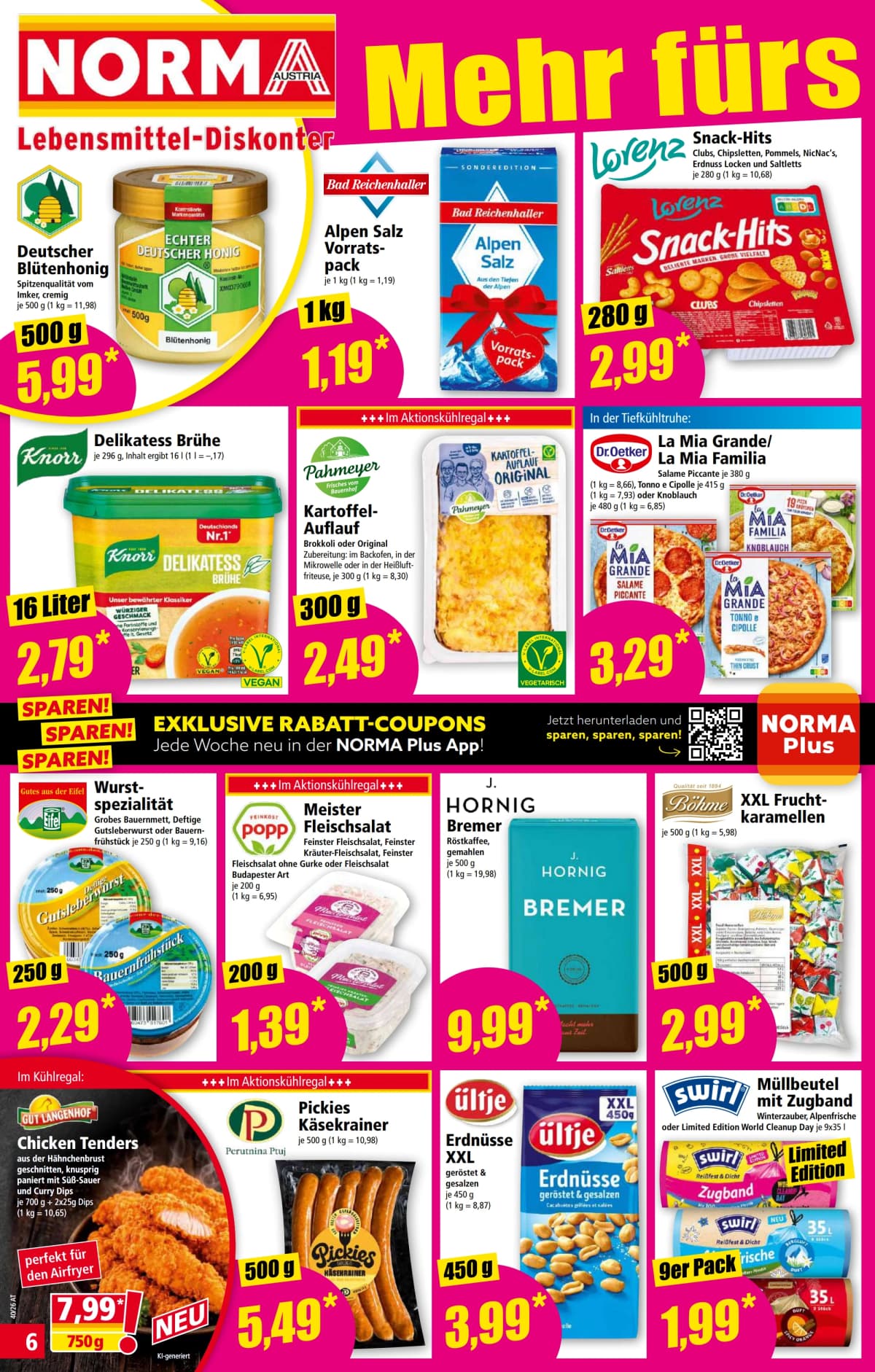 Seite 6 des Norma Flugblatts – Aktuelle Angebote