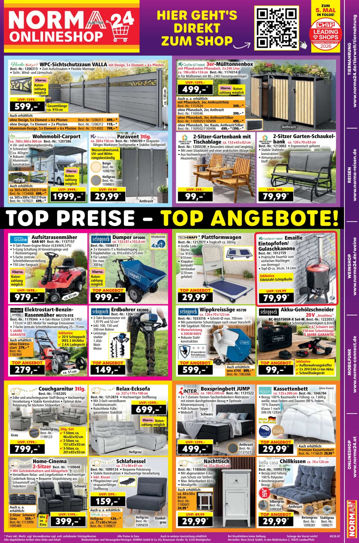Seite 19 des Norma Flugblatts – Aktuelle Angebote