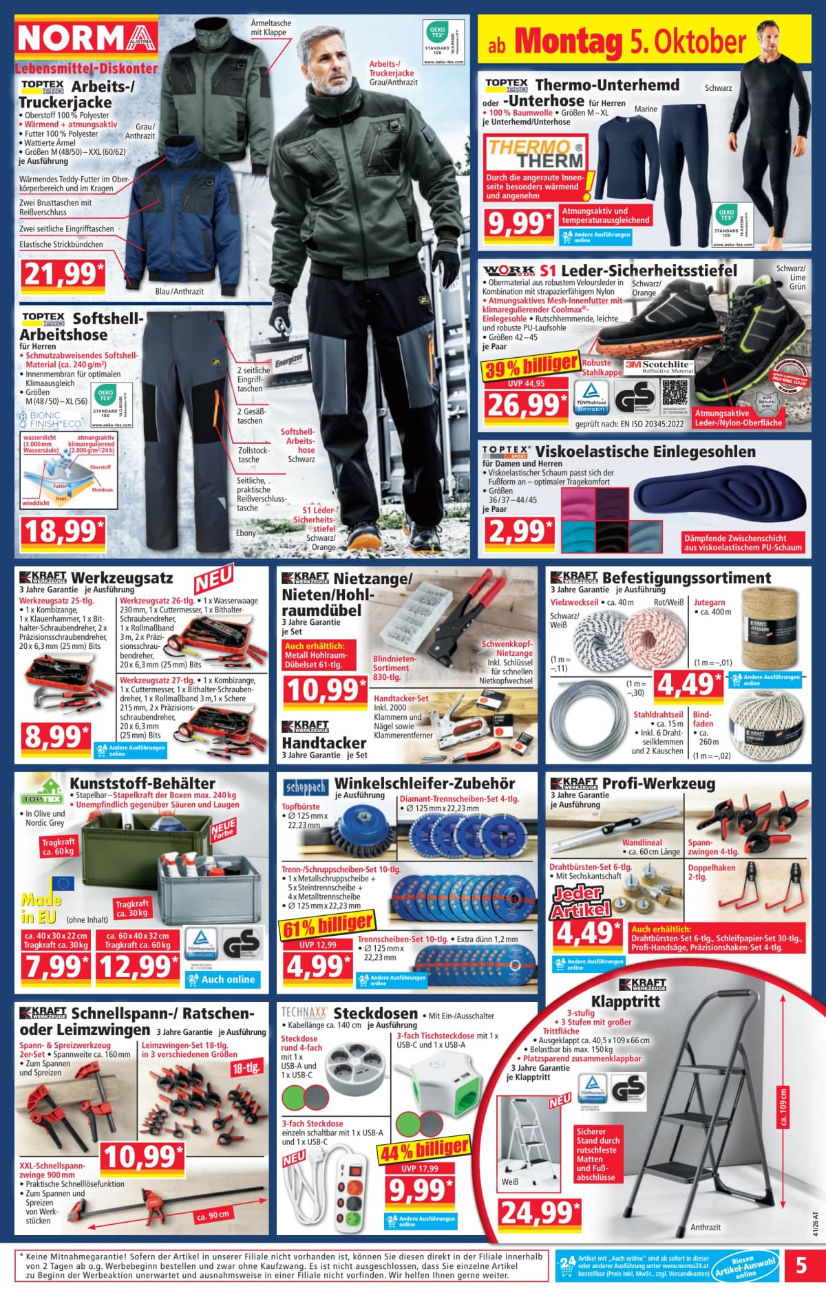 Seite 5 des Norma Flugblatts – Aktuelle Angebote