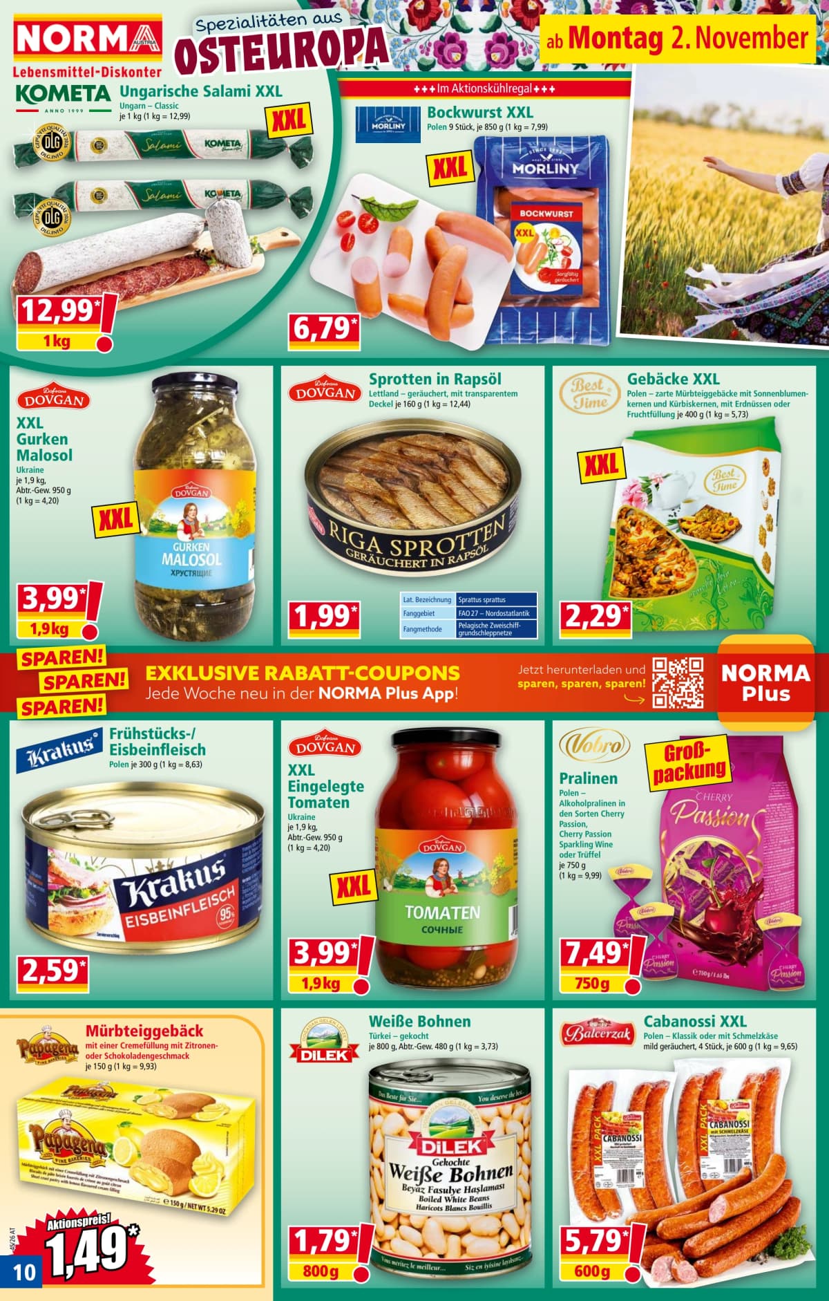 Seite 10 des Norma Flugblatts – Aktuelle Angebote