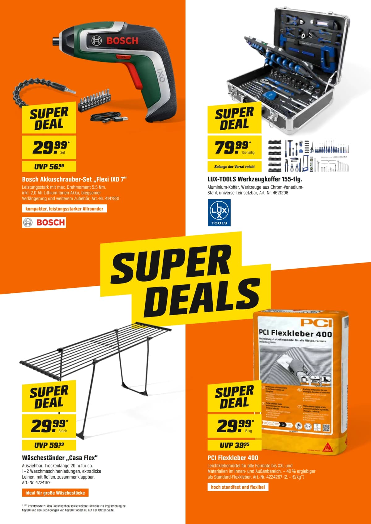 Seite 10 des Obi Flugblatts – Super Deals October