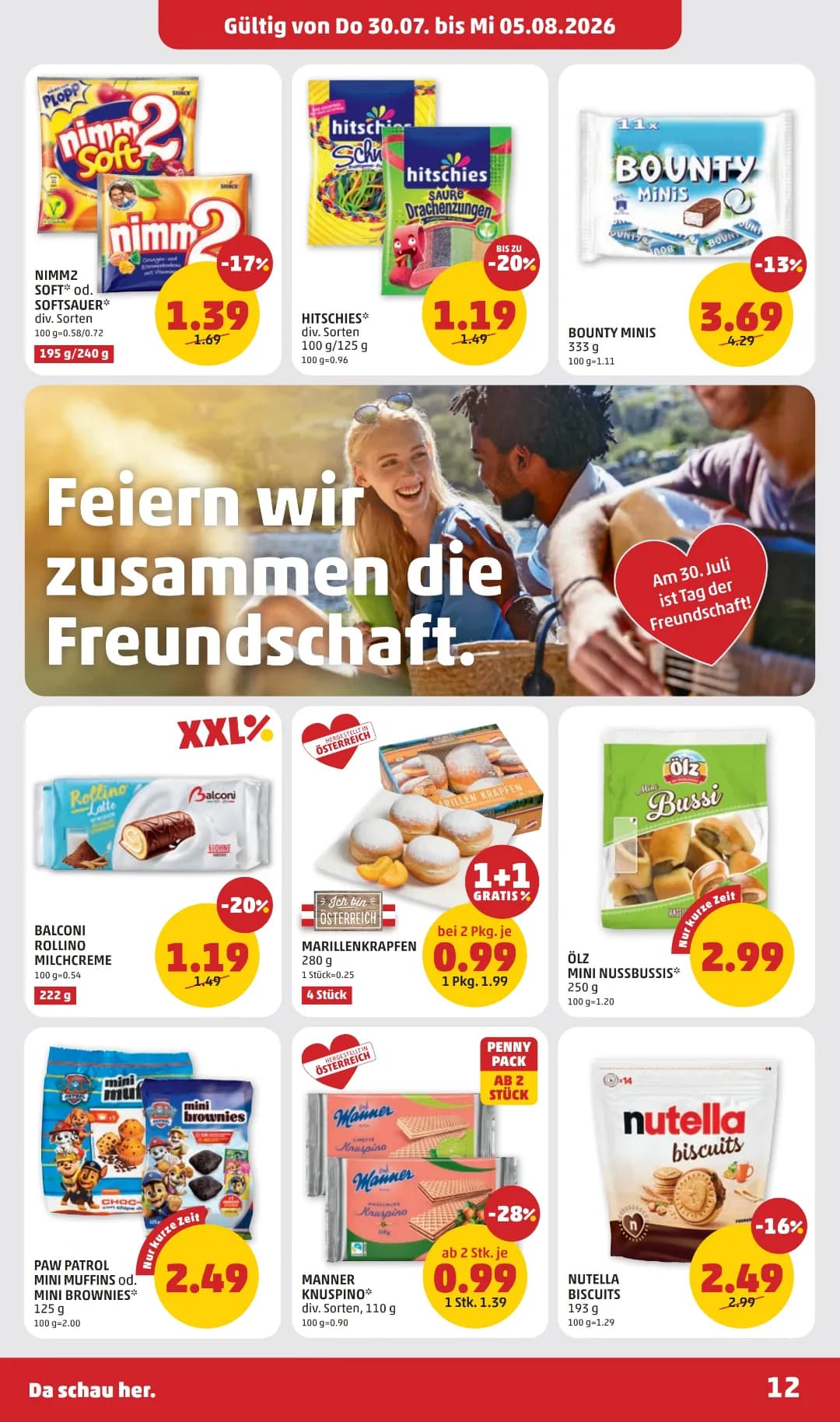 Seite 12 des Penny Flugblatts – Wochenangebote ab 31.07.2026