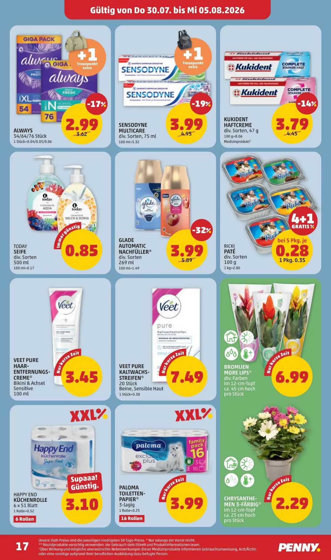 Seite 17 des Penny Flugblatts – Wochenangebote ab 31.07.2026