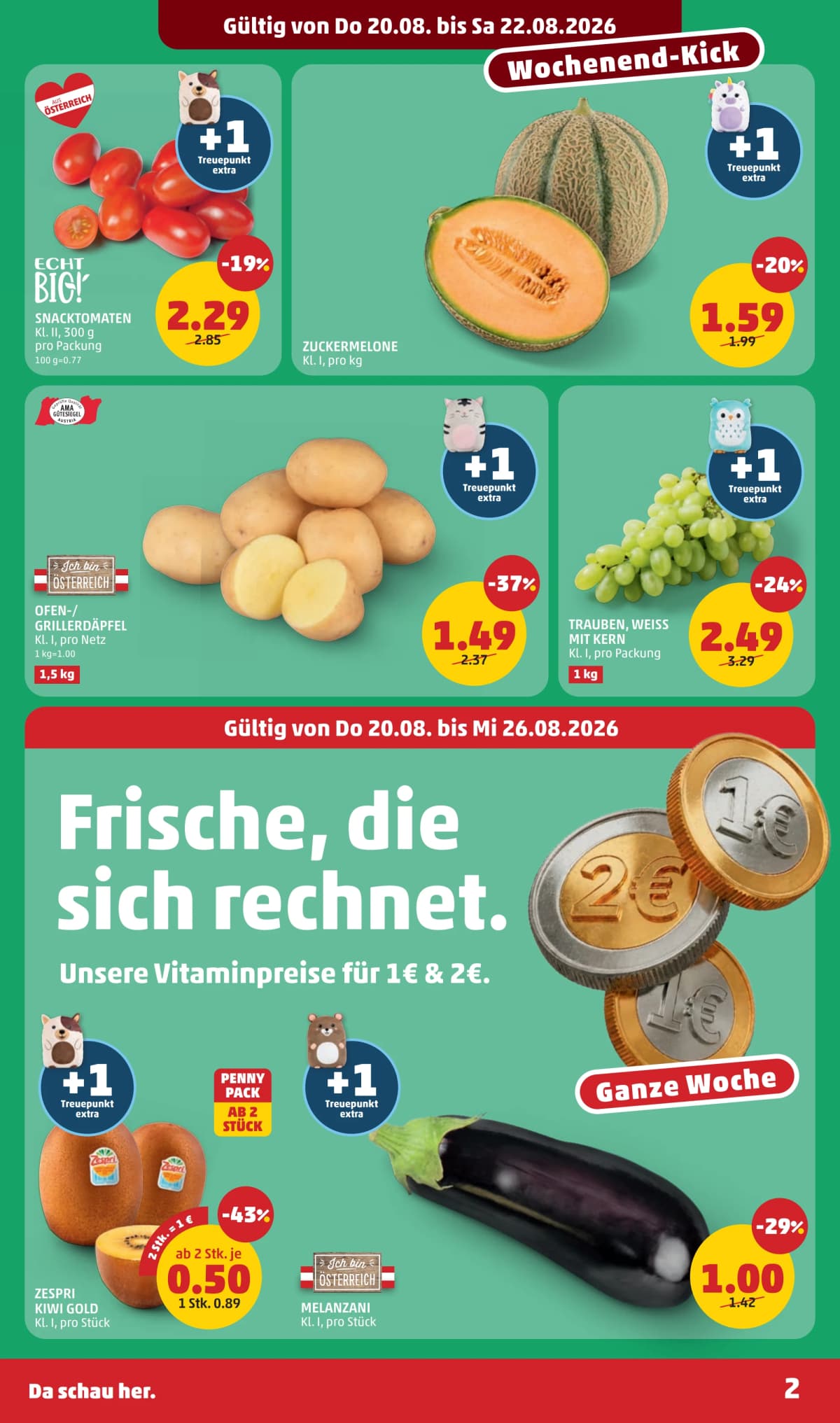 Seite 2 des Penny Flugblatts – Aktuelle Angebote ab 23.08.2026.