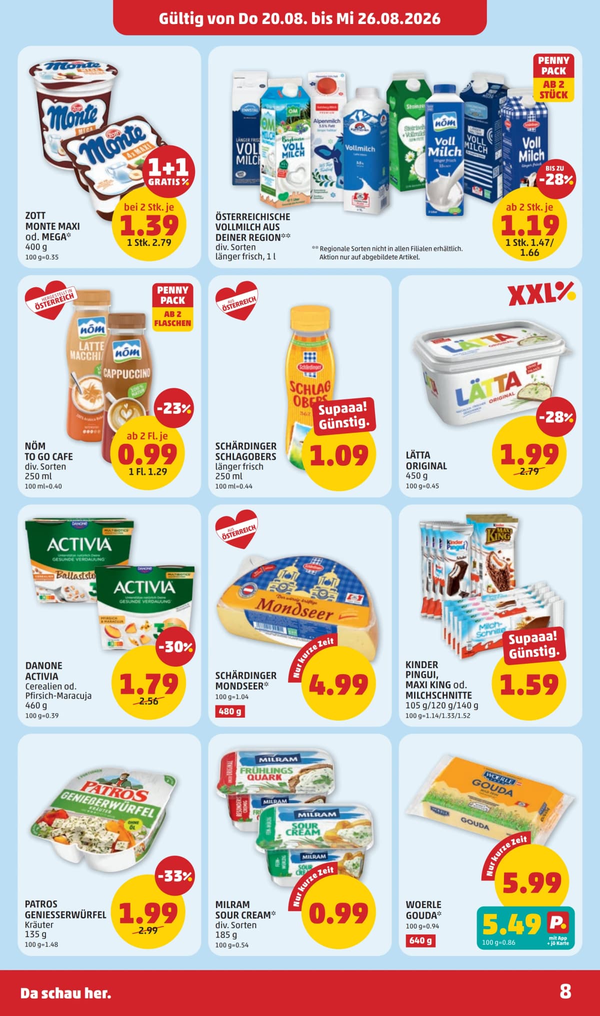 Seite 8 des Penny Flugblatts – Aktuelle Angebote ab 23.08.2026.
