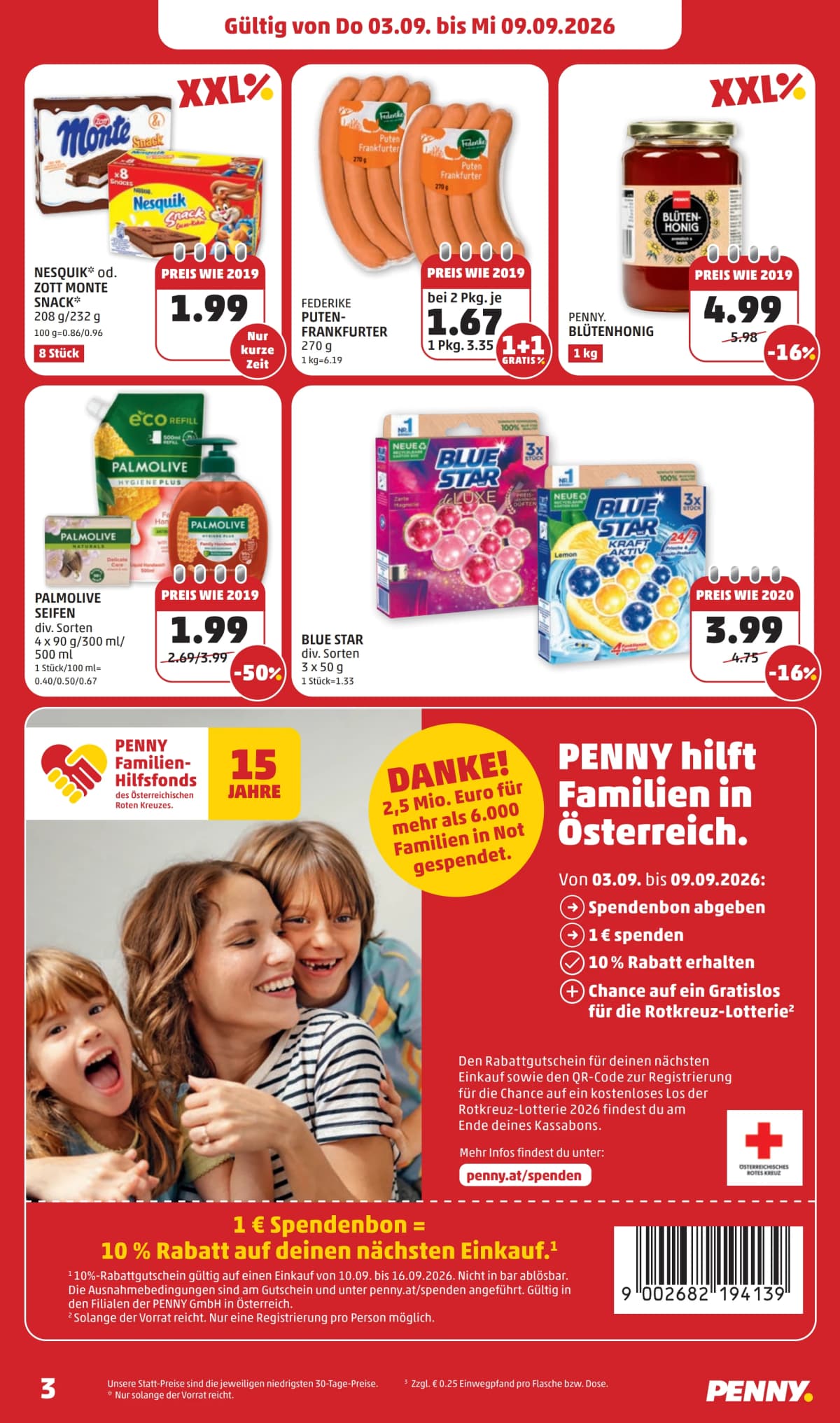 Seite 3 des Penny Flugblatts – Aktuelle Angebote ab 09.09.2026.