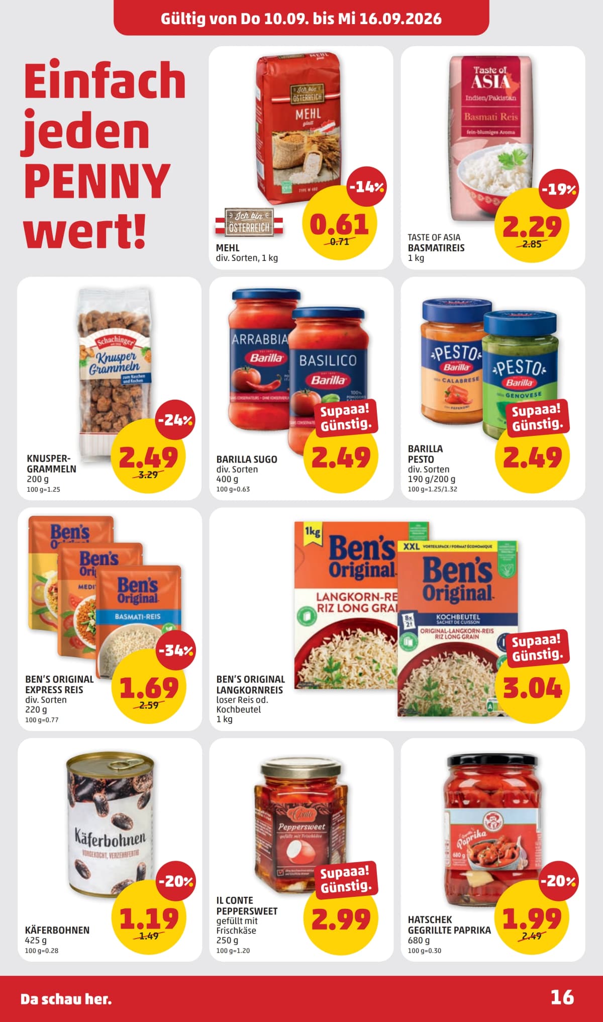 Seite 16 des Penny Flugblatts – Aktuelle Angebote ab 08.09.2026.