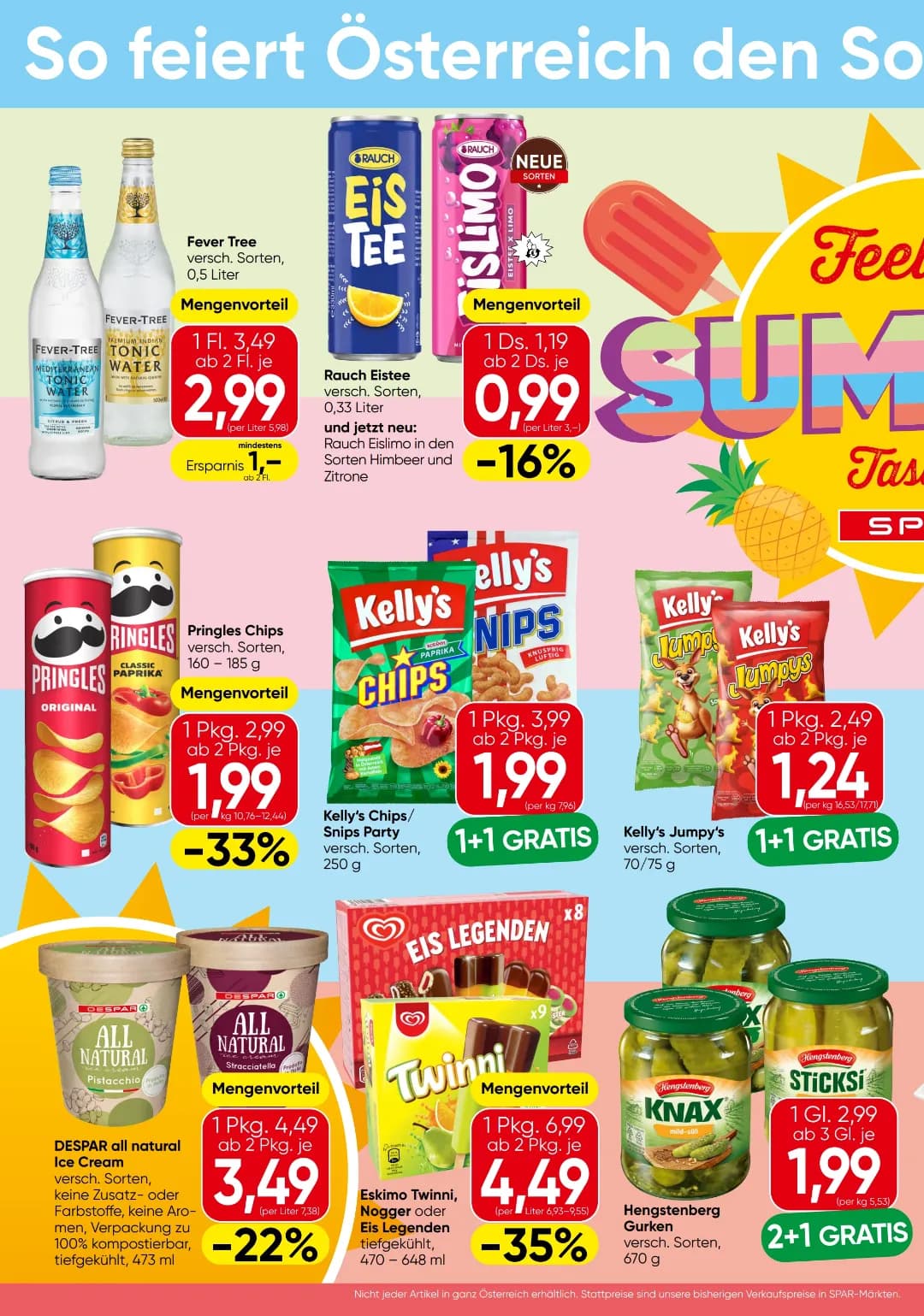 Seite 2 des Spar Flugblatts – Feel The Summer ab 31.07.2026