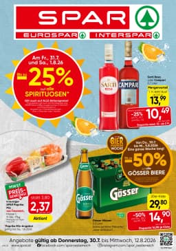 Seite 1 des Spar Prospekts Aktuelle Angebote