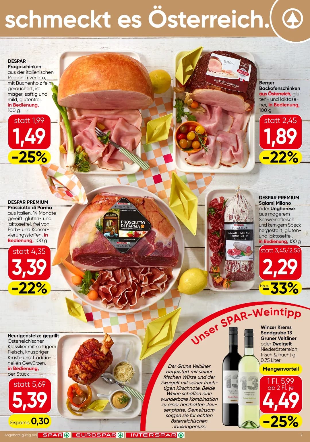Seite 7 des Spar Flugblatts – Aktuelle Angebote ab 31.07.2026