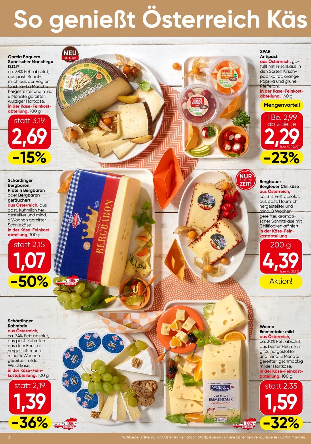 Seite 8 des Spar Flugblatts – Aktuelle Angebote ab 31.07.2026