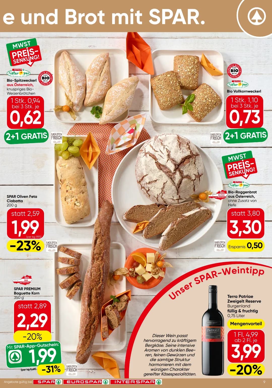 Seite 9 des Spar Flugblatts – Aktuelle Angebote ab 31.07.2026
