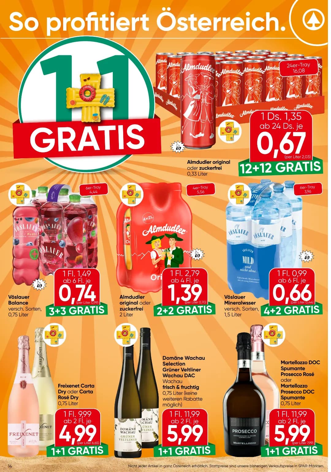 Seite 14 des Spar Flugblatts – Aktuelle Angebote ab 31.07.2026