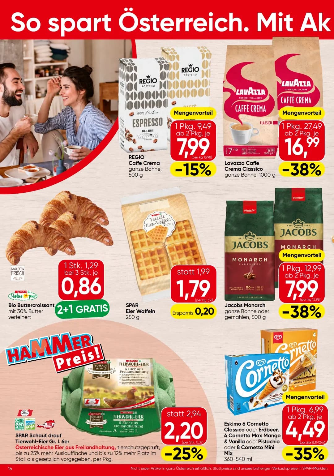 Seite 16 des Spar Flugblatts – Aktuelle Angebote ab 31.07.2026
