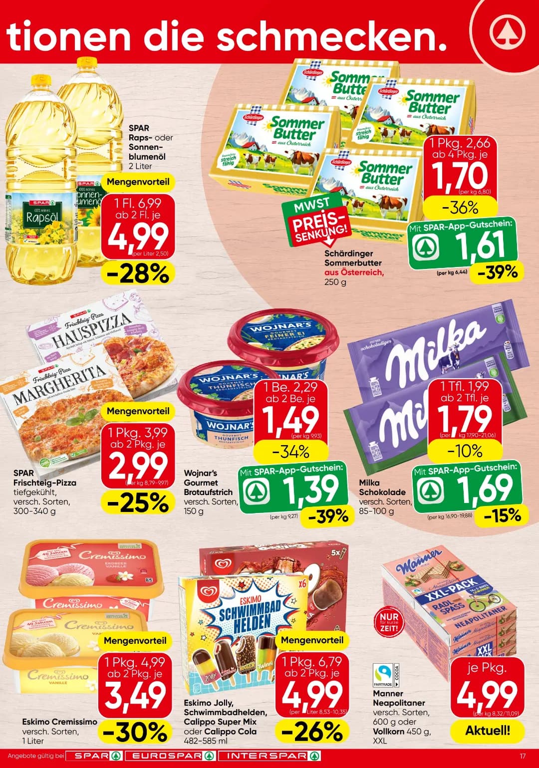 Seite 17 des Spar Flugblatts – Aktuelle Angebote ab 31.07.2026