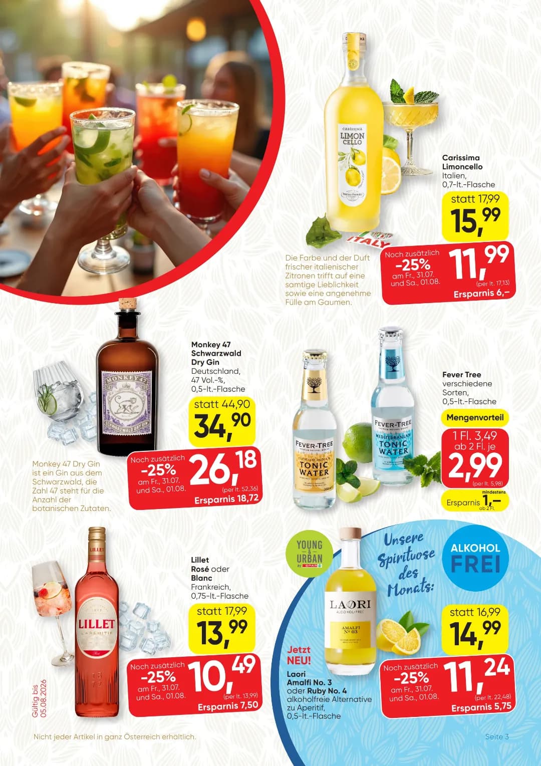 Seite 3 des Spar Flugblatts – Gourmet ab 31.07.2026