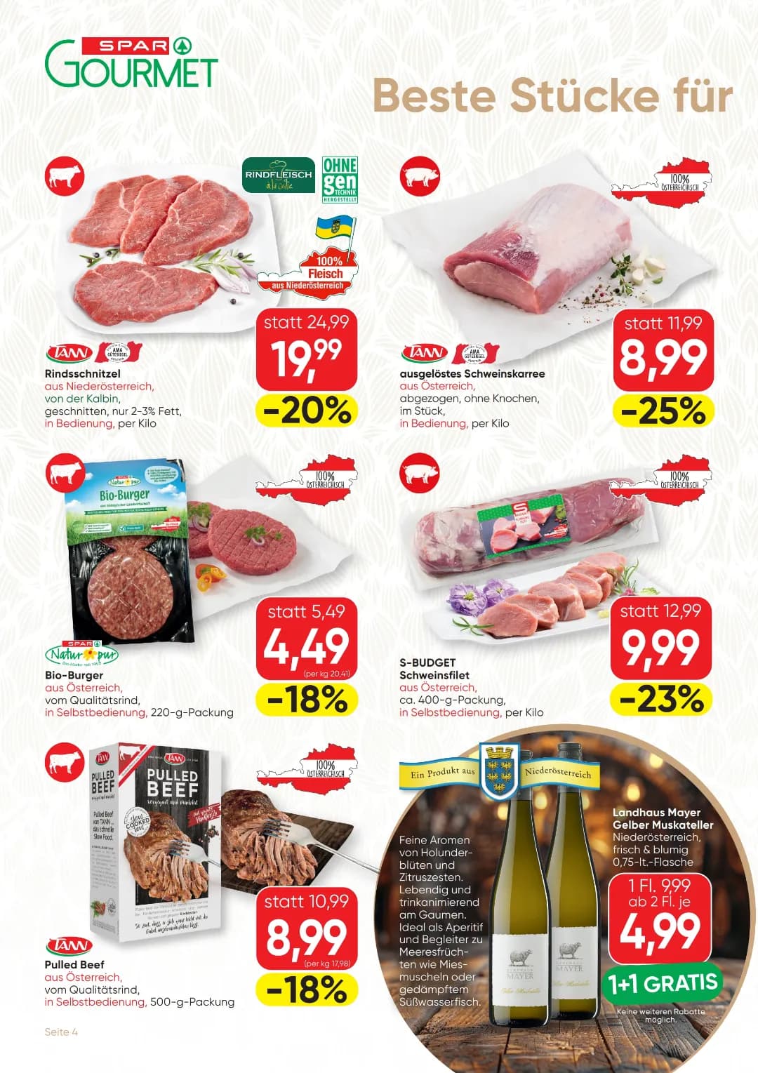 Seite 4 des Spar Flugblatts – Gourmet ab 31.07.2026