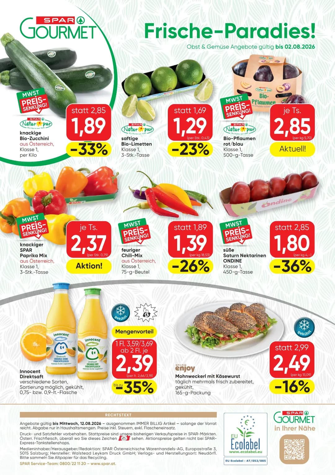 Seite 12 des Spar Flugblatts – Gourmet ab 31.07.2026