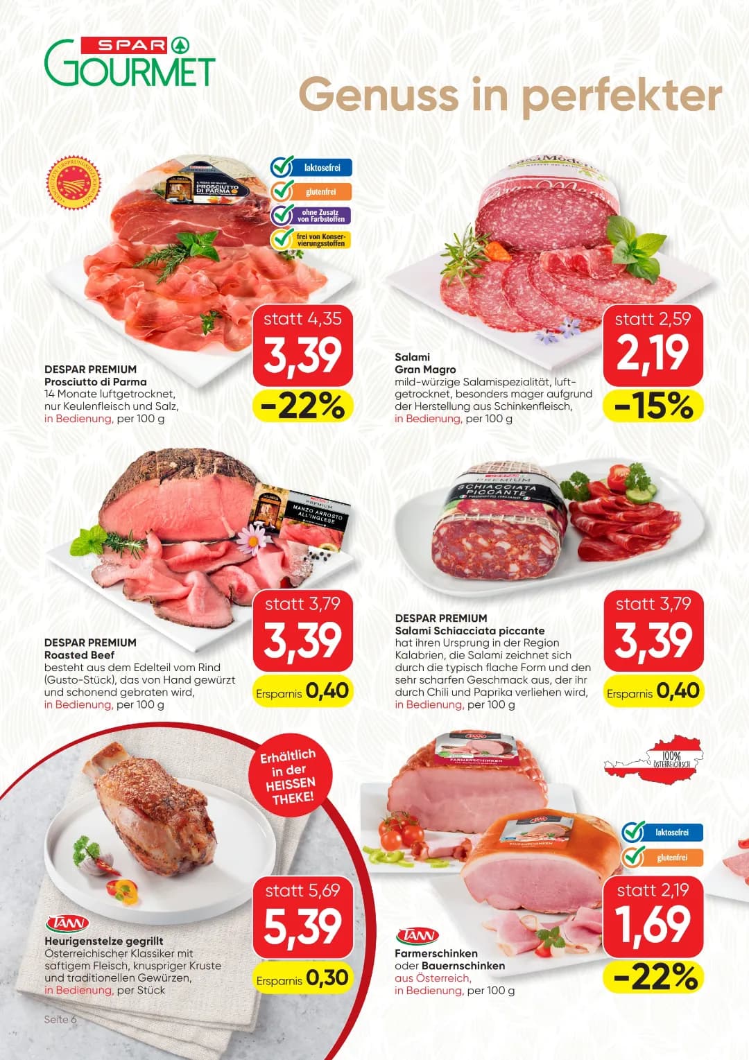 Seite 6 des Spar Flugblatts – Gourmet ab 31.07.2026