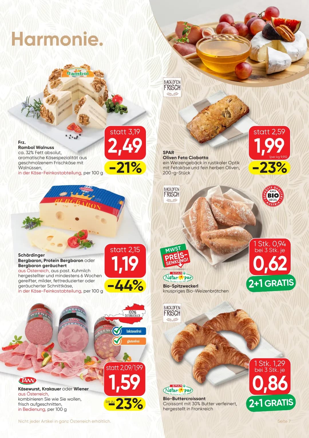 Seite 7 des Spar Flugblatts – Gourmet ab 31.07.2026