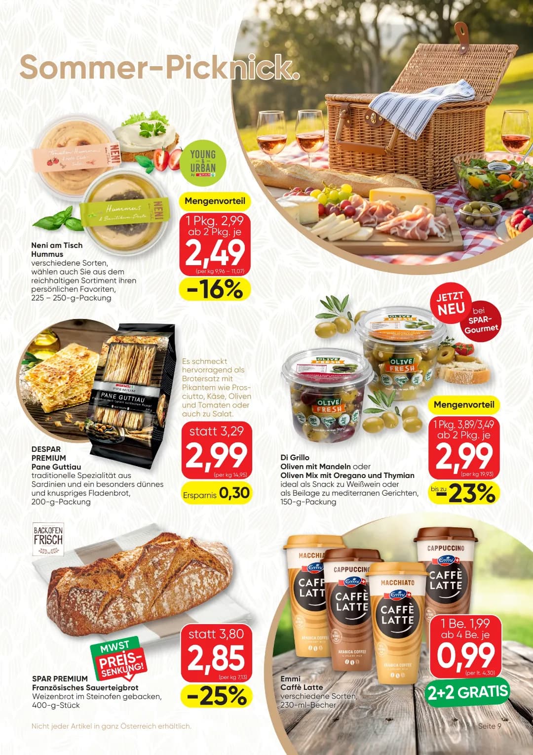 Seite 9 des Spar Flugblatts – Gourmet ab 31.07.2026