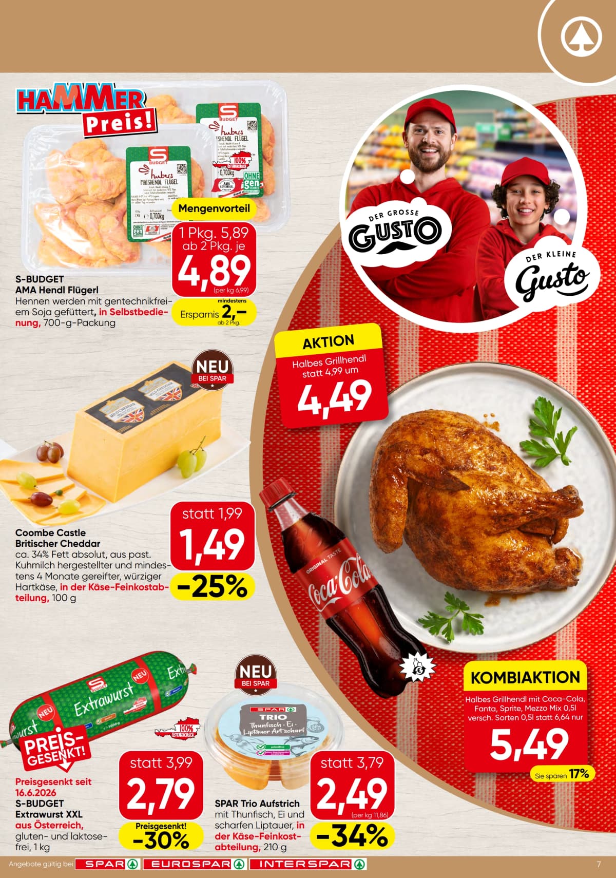 Seite 7 des Spar Flugblatts – Aktuelle Angebote ab 23.08.2026.
