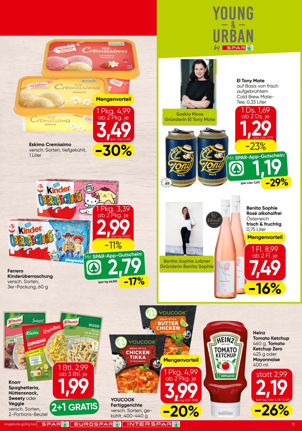 Seite 11 des Spar Flugblatts – Aktuelle Angebote ab 23.08.2026.