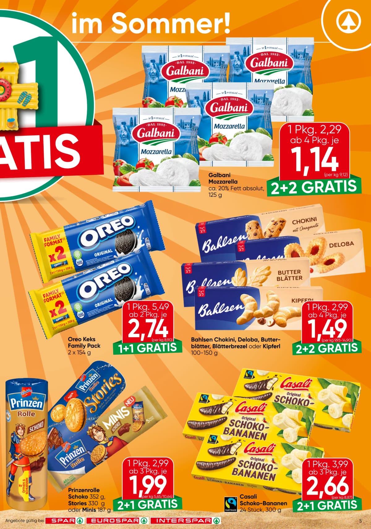 Seite 5 des Spar Flugblatts – Aktuelle Angebote ab 23.08.2026.