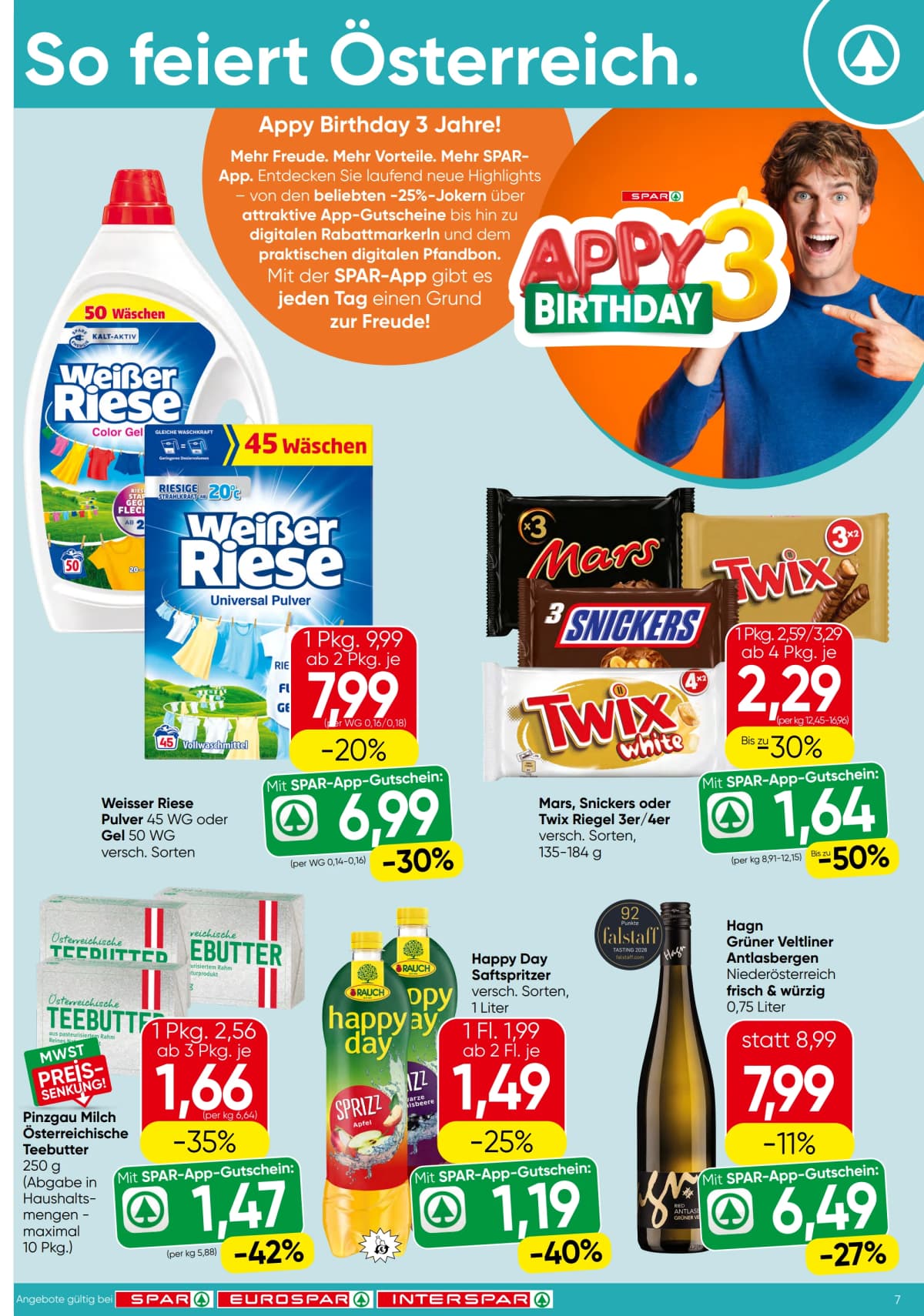 Seite 7 des Spar Flugblatts – Aktuelle Angebote ab 23.08.2026.