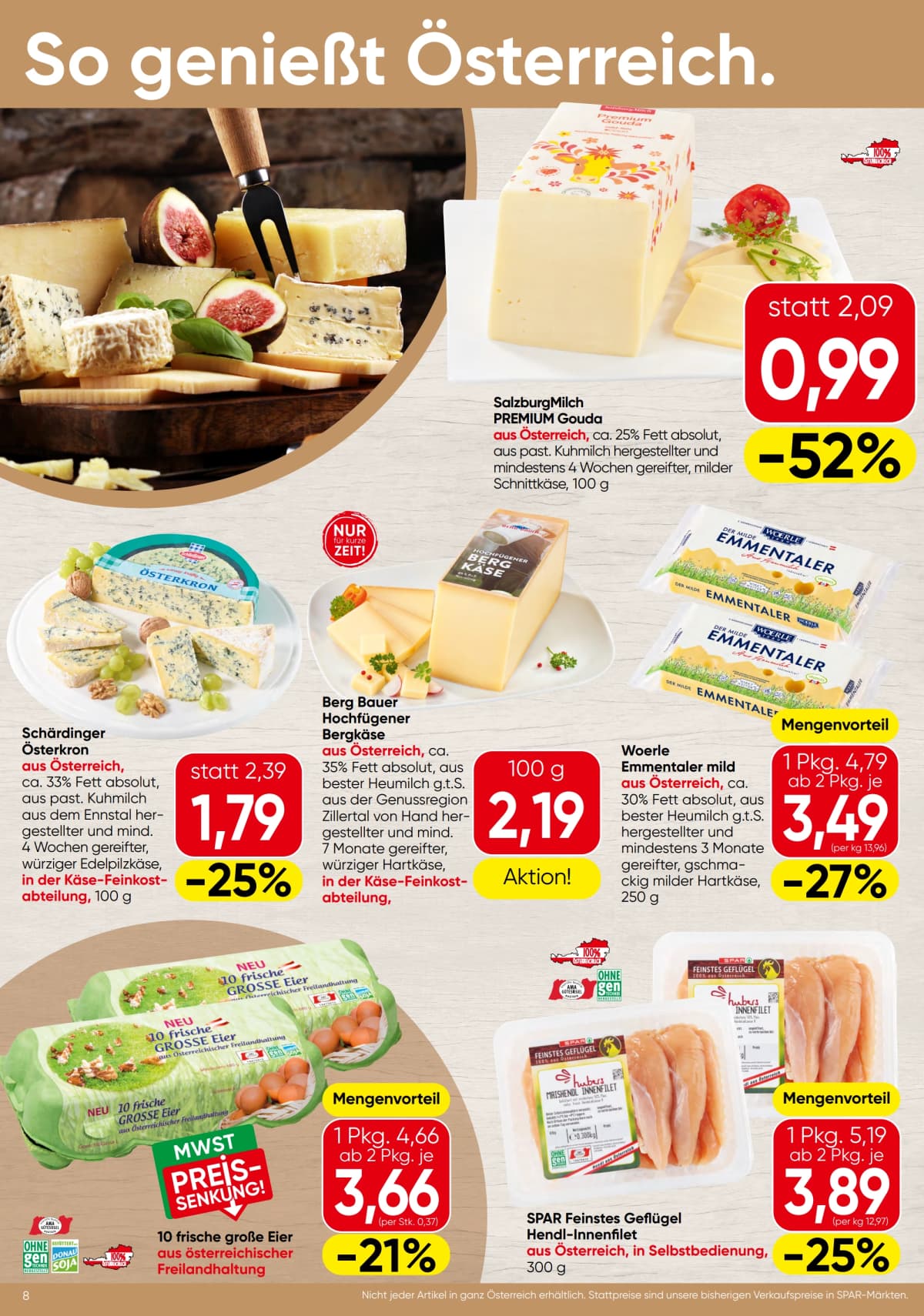 Seite 8 des Spar Flugblatts – Aktuelle Angebote ab 23.08.2026.