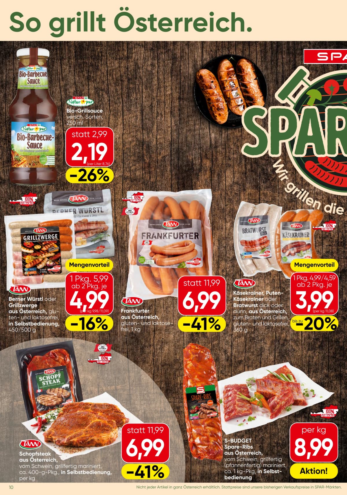 Seite 10 des Spar Flugblatts – Aktuelle Angebote ab 23.08.2026.