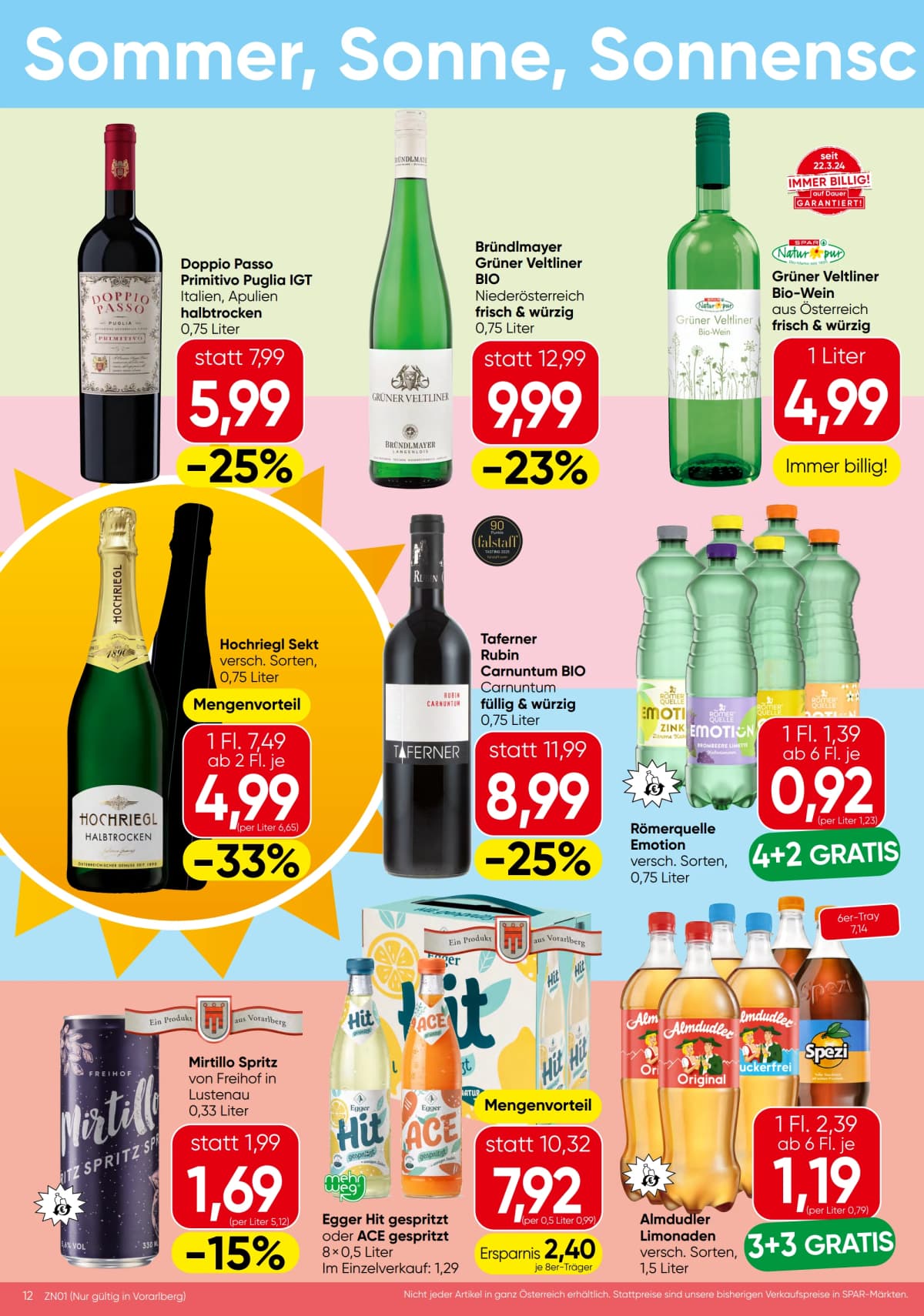 Seite 12 des Spar Flugblatts – Aktuelle Angebote ab 23.08.2026.