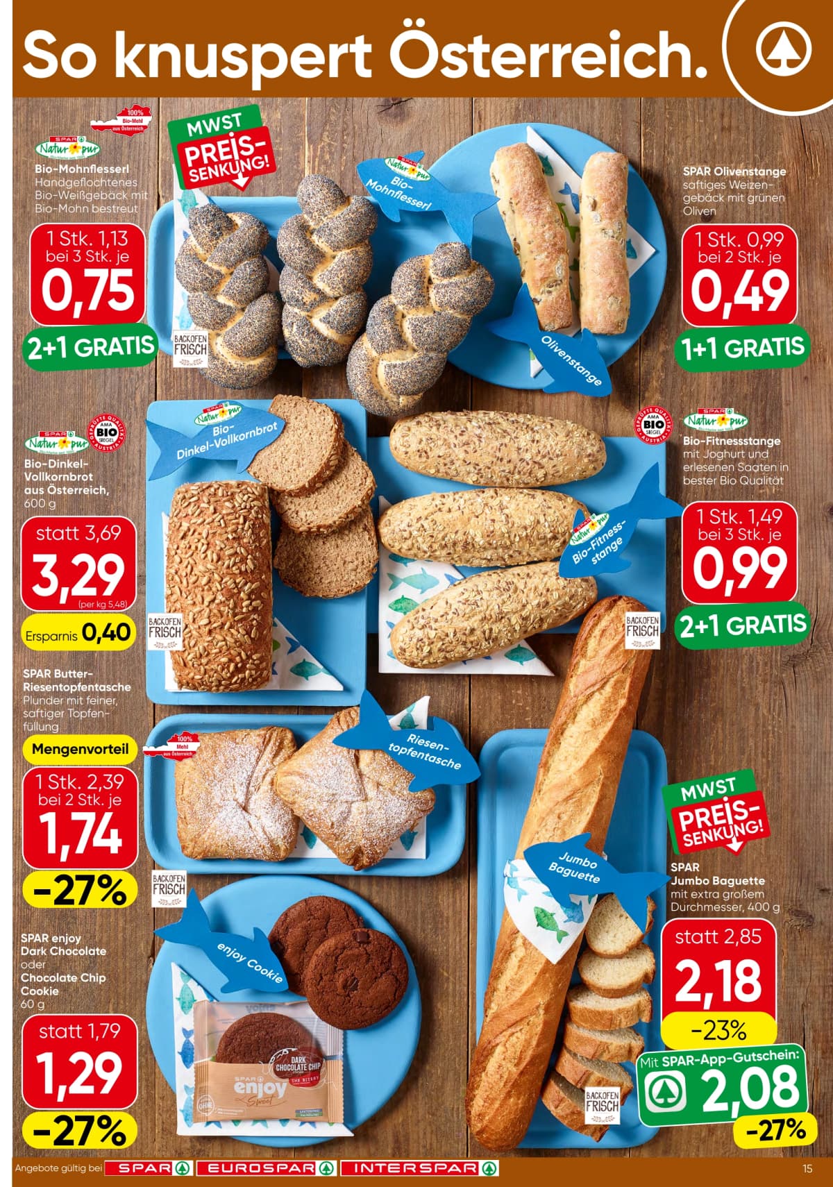 Seite 15 des Spar Flugblatts – Aktuelle Angebote ab 23.08.2026.