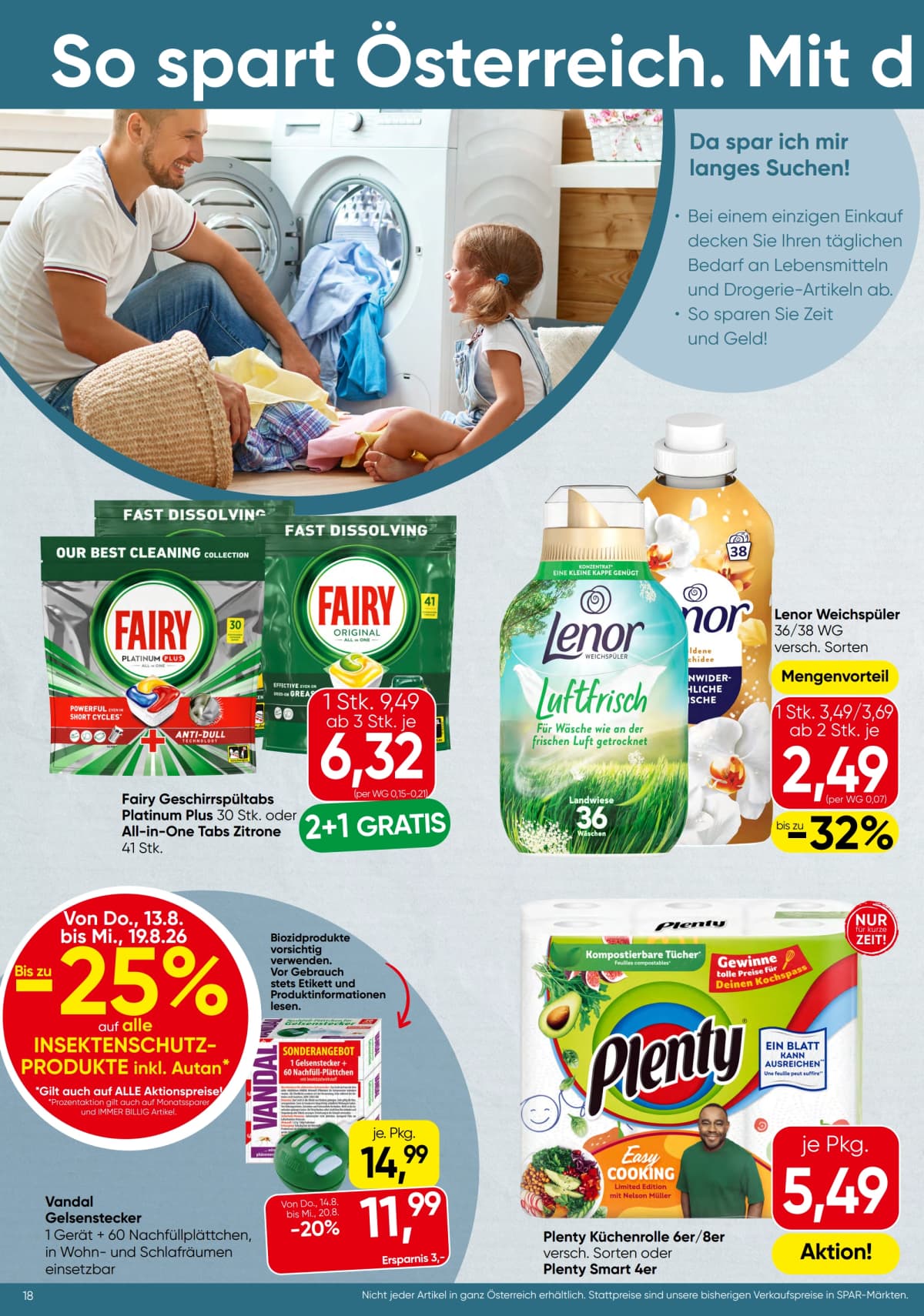 Seite 18 des Spar Flugblatts – Aktuelle Angebote ab 23.08.2026.