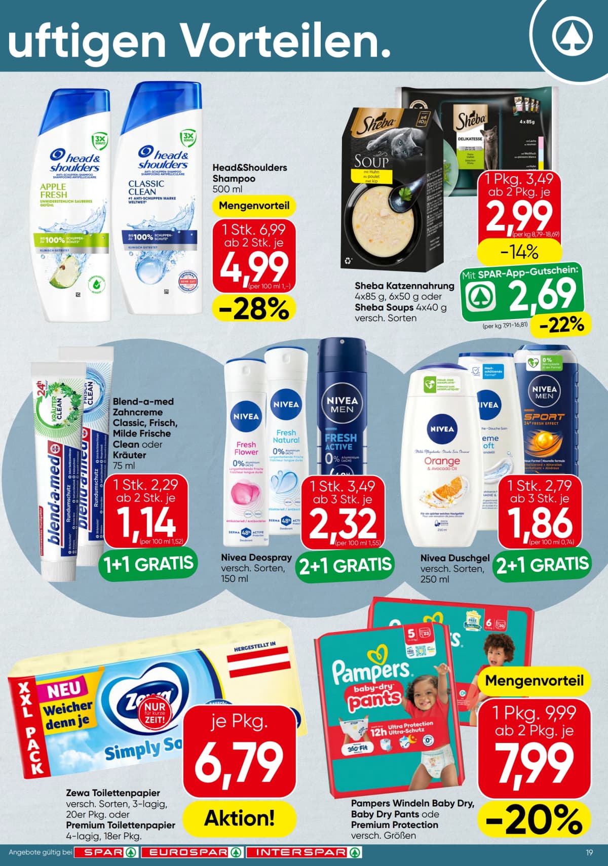 Seite 19 des Spar Flugblatts – Aktuelle Angebote ab 23.08.2026.