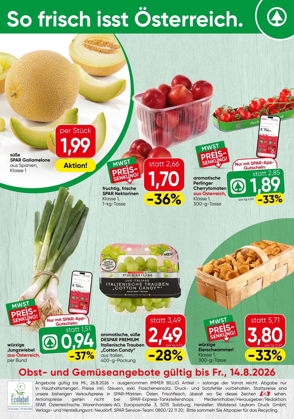 Seite 20 des Spar Flugblatts – Aktuelle Angebote ab 23.08.2026.