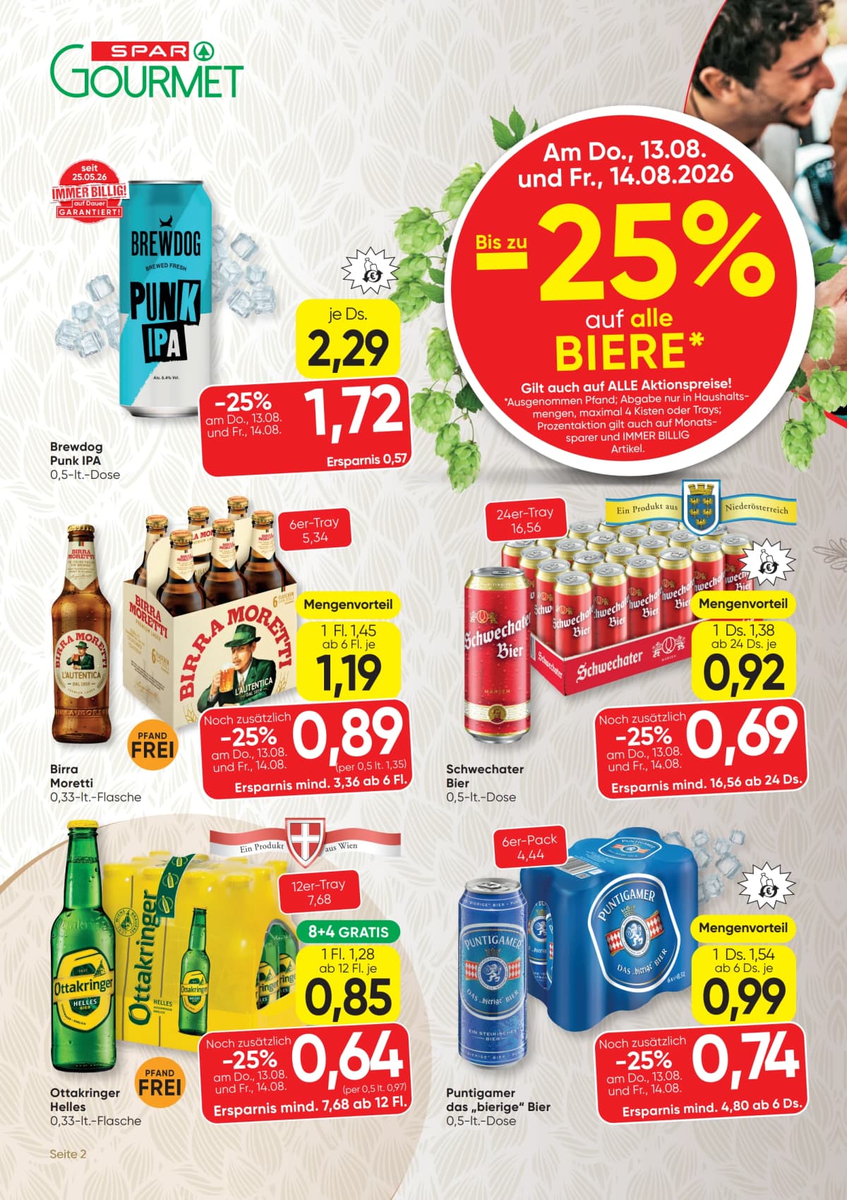 Seite 2 des Spar Flugblatts – Gourmet ab 23.08.2026.