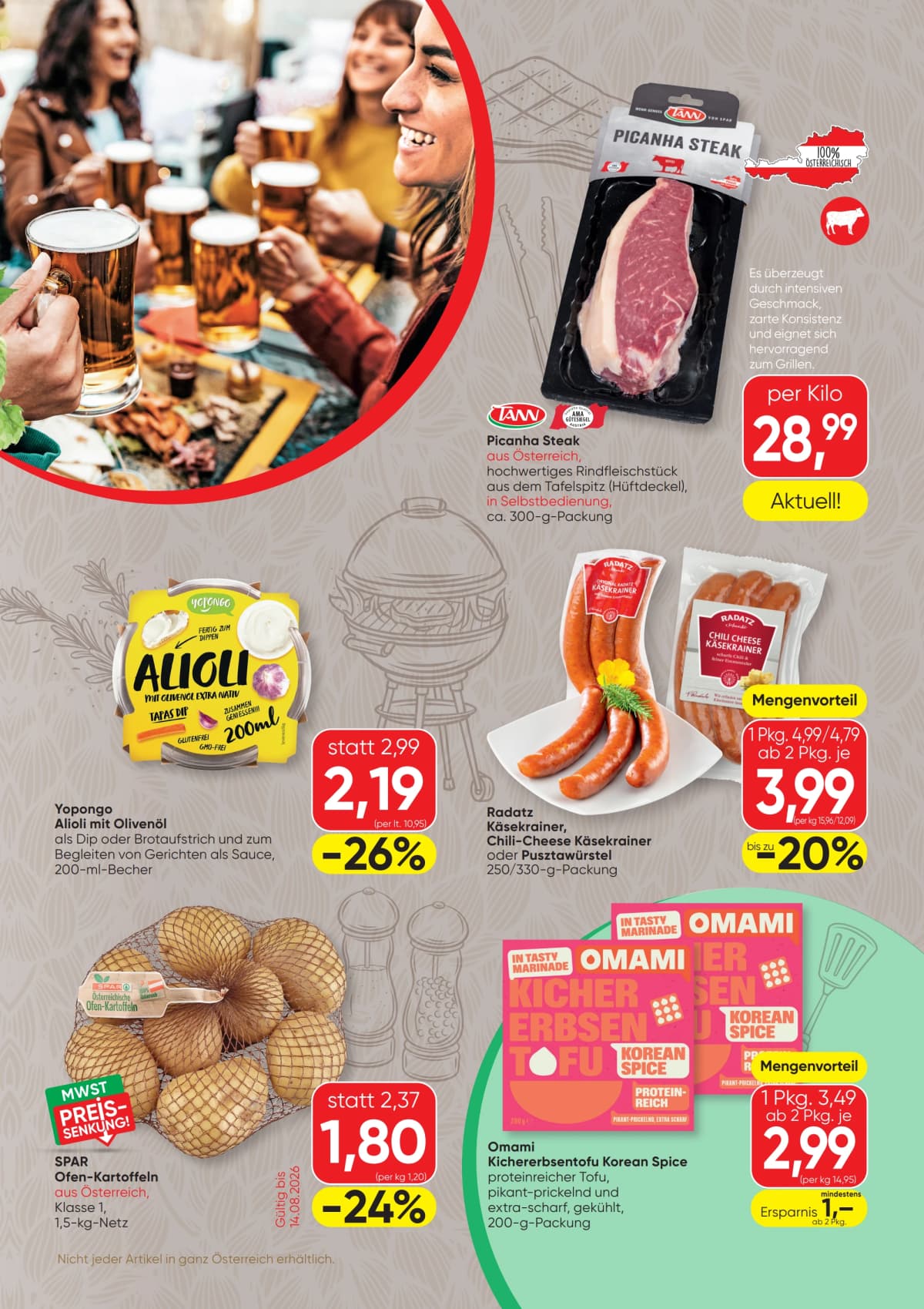 Seite 3 des Spar Flugblatts – Gourmet ab 23.08.2026.