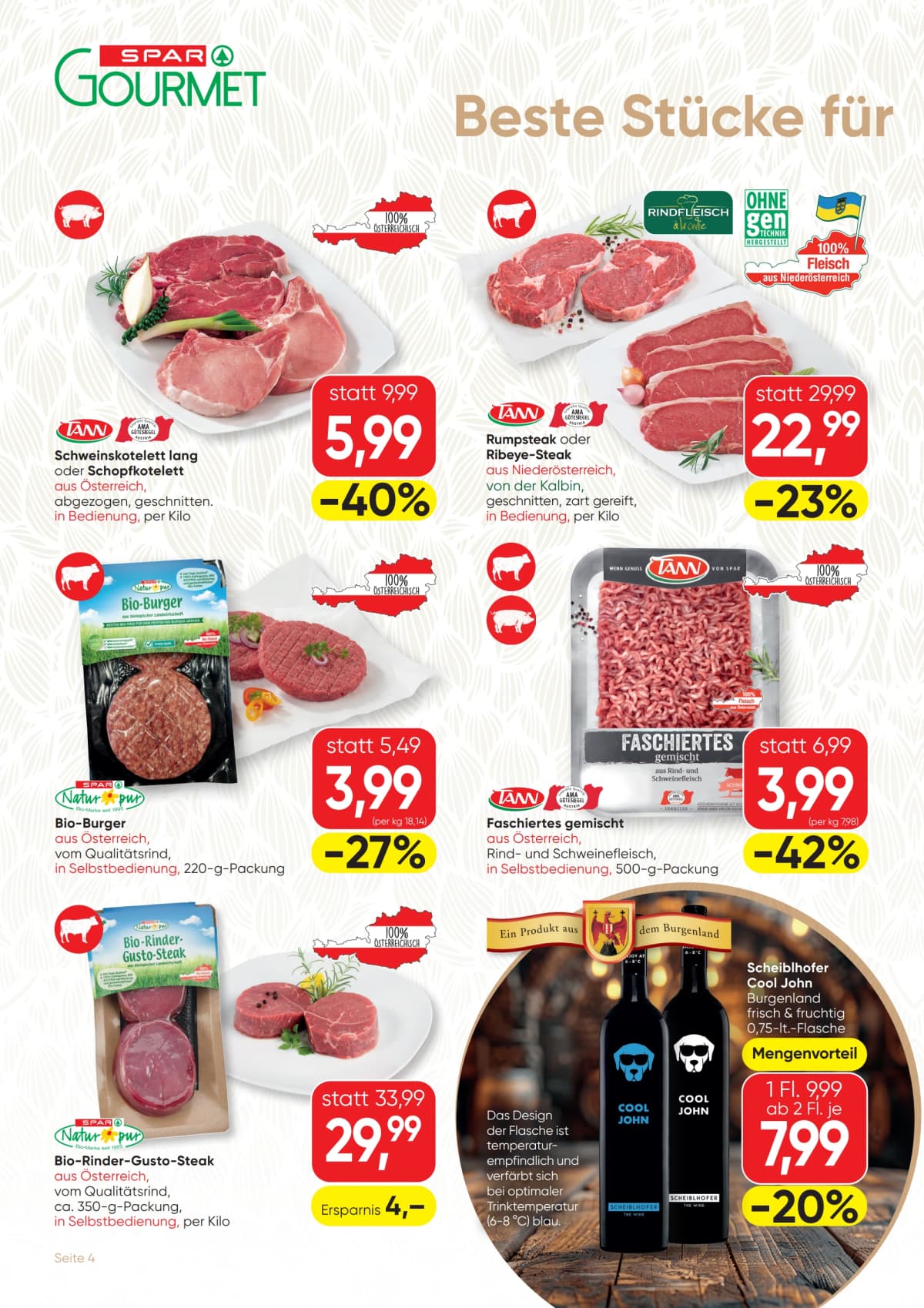 Seite 4 des Spar Flugblatts – Gourmet