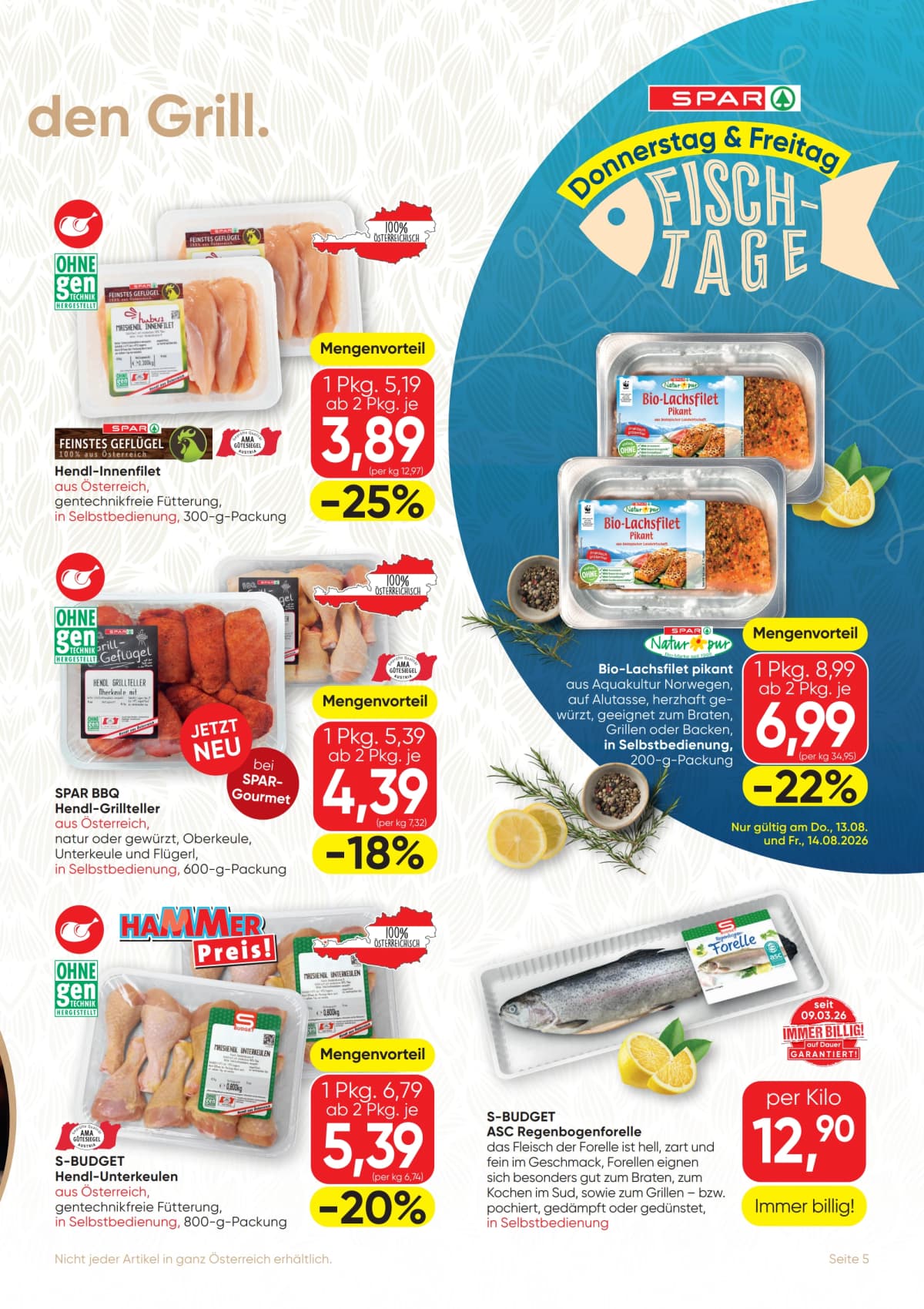 Seite 5 des Spar Flugblatts – Gourmet