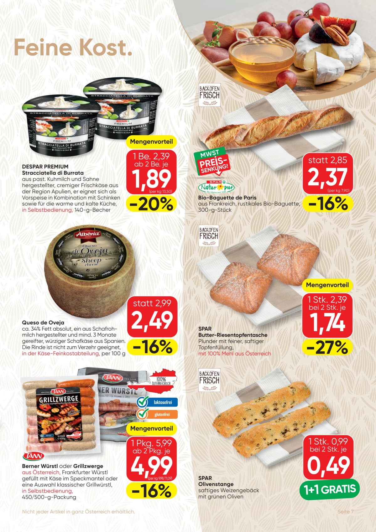 Seite 7 des Spar Flugblatts – Gourmet