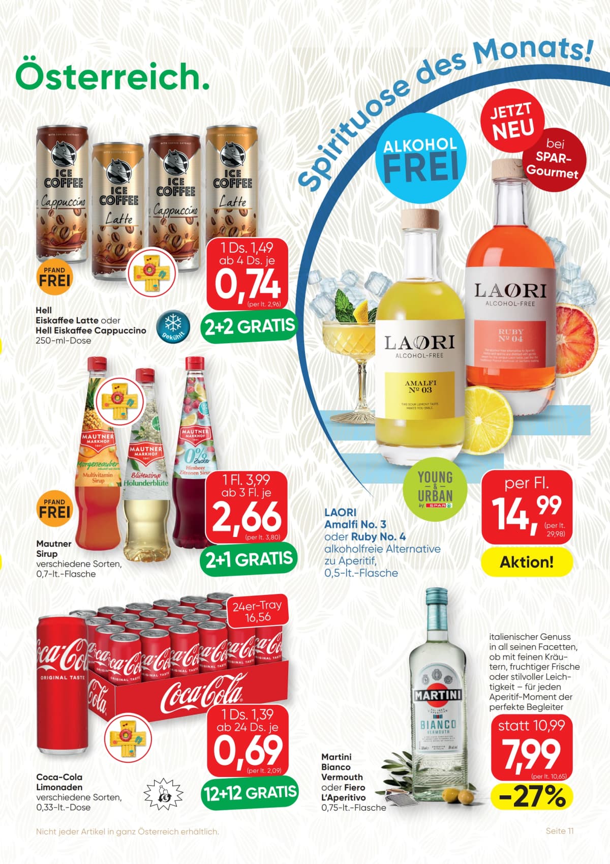 Seite 11 des Spar Flugblatts – Gourmet