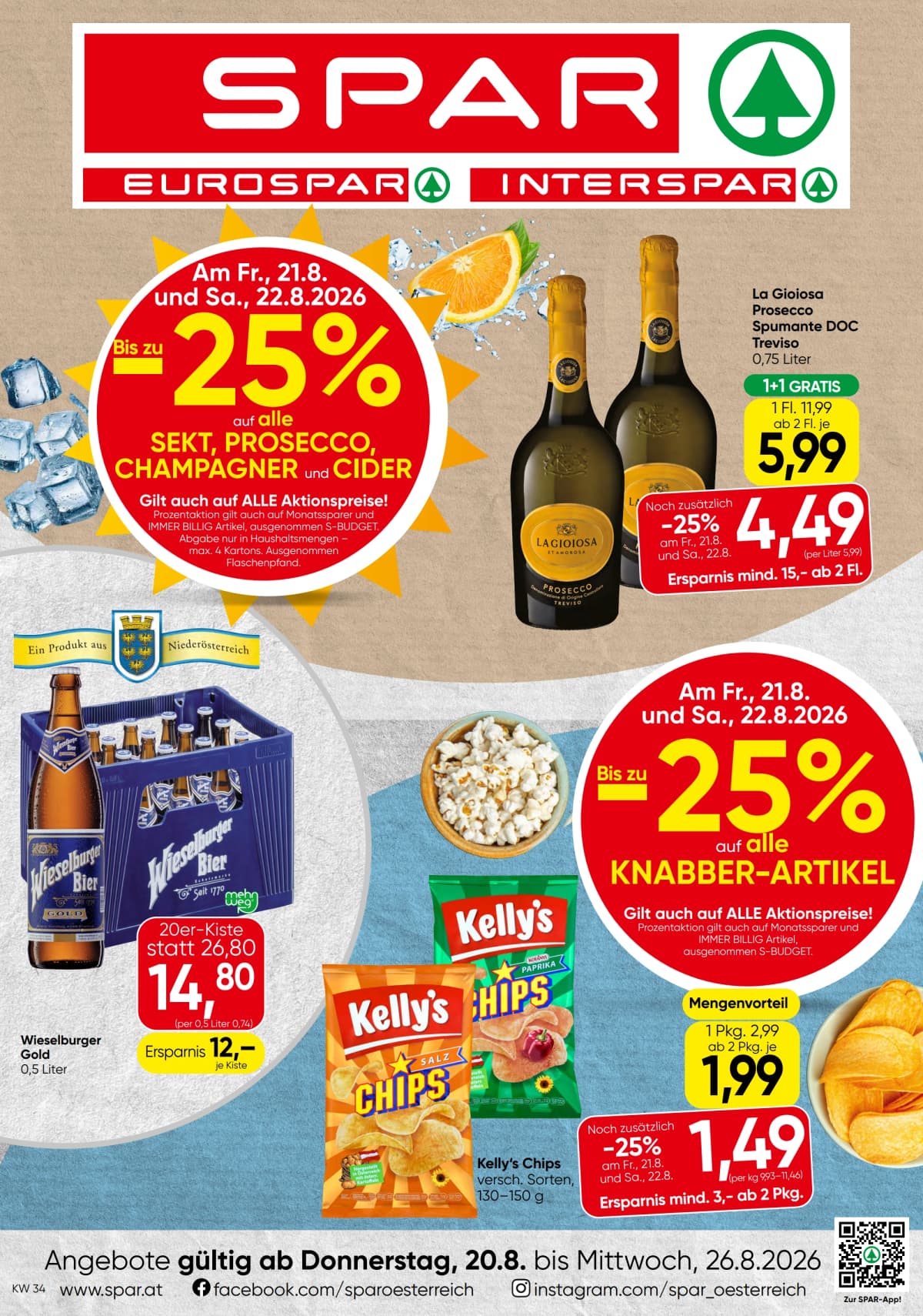Seite 1 des Spar Flugblatts – Angebote ab 23.08.2026.