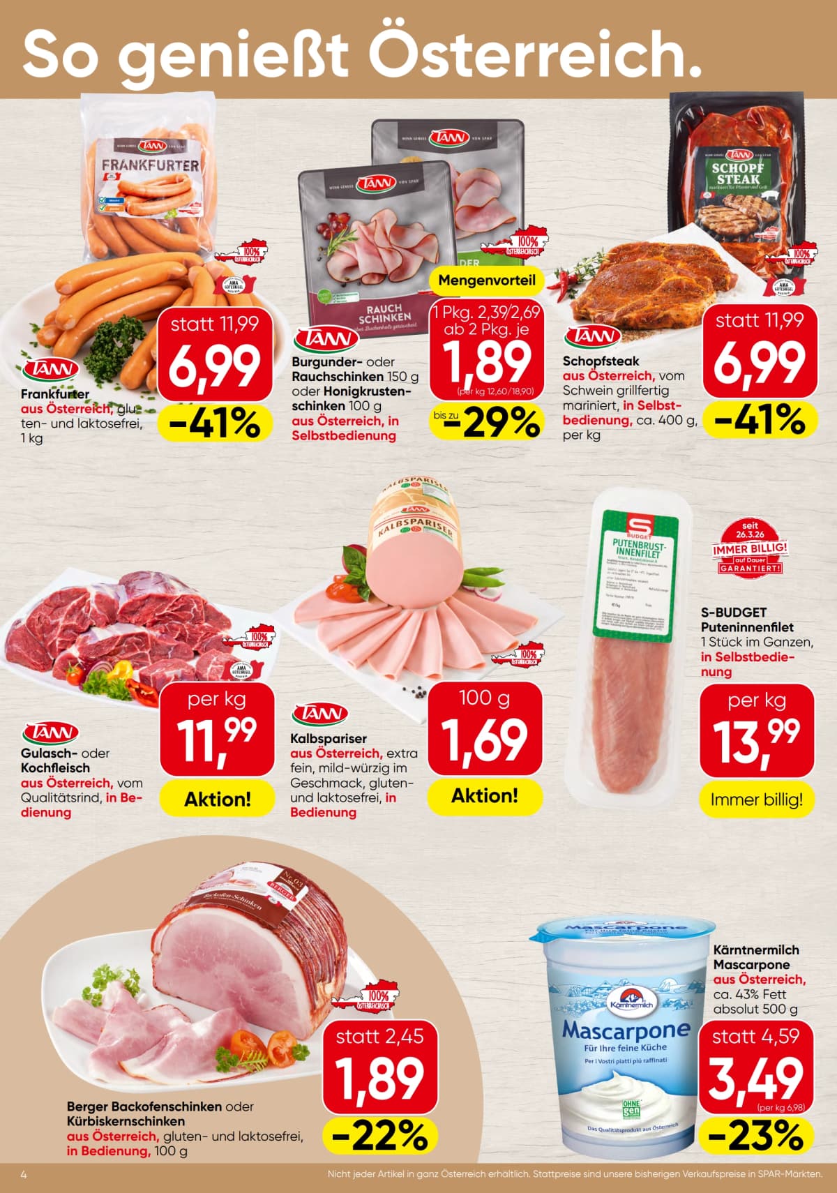 Seite 4 des Spar Flugblatts – Angebote