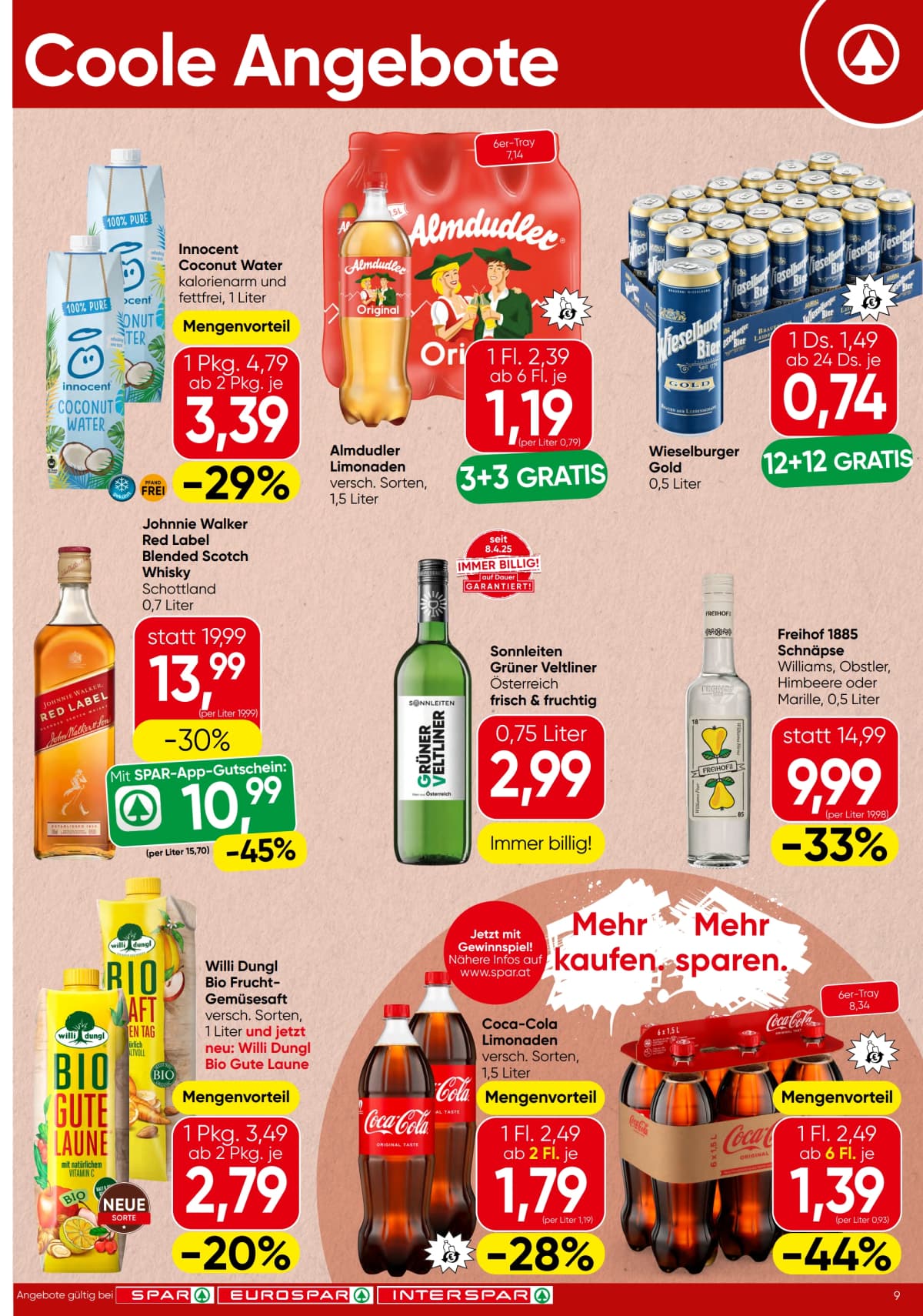 Seite 9 des Spar Flugblatts – Angebote