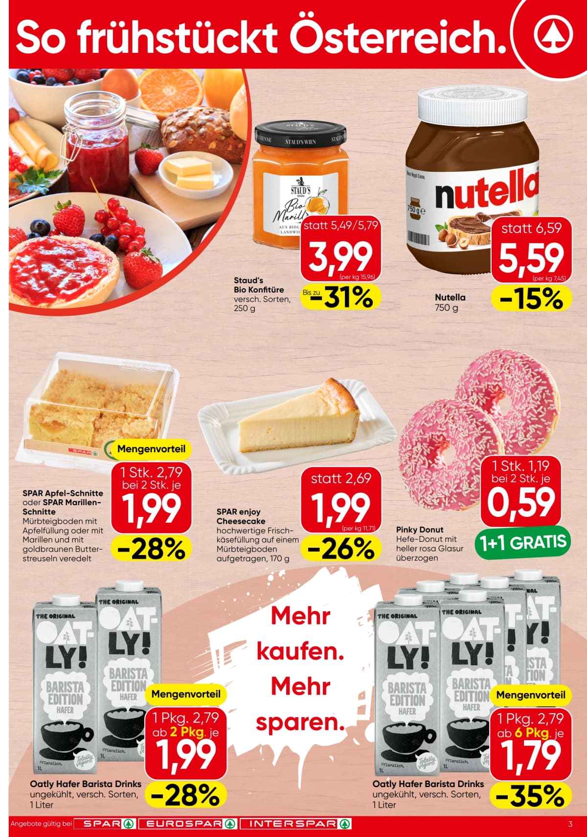 Seite 3 des Spar Flugblatts – Aktuelle Angebote